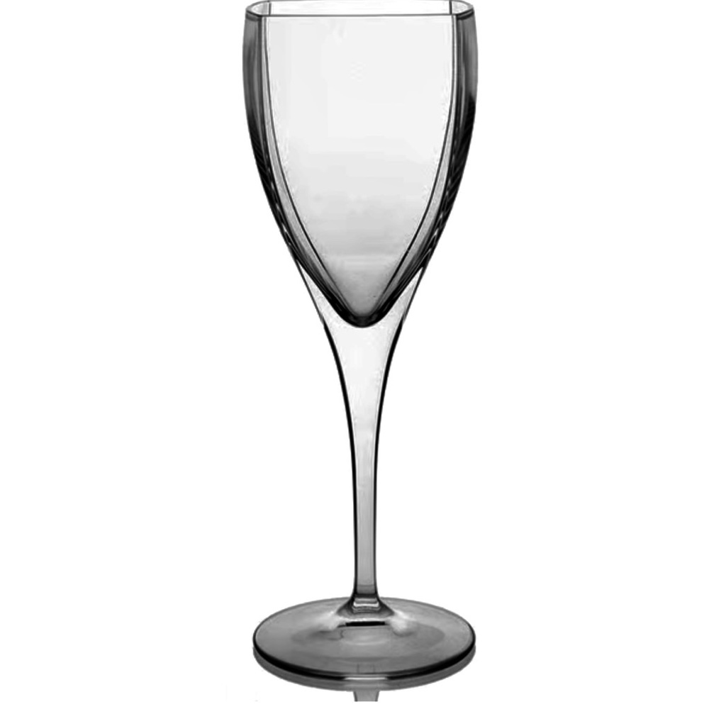 Vintage Retro Mikasa PANACHE Crystal Tall Square Water Wine Glasses